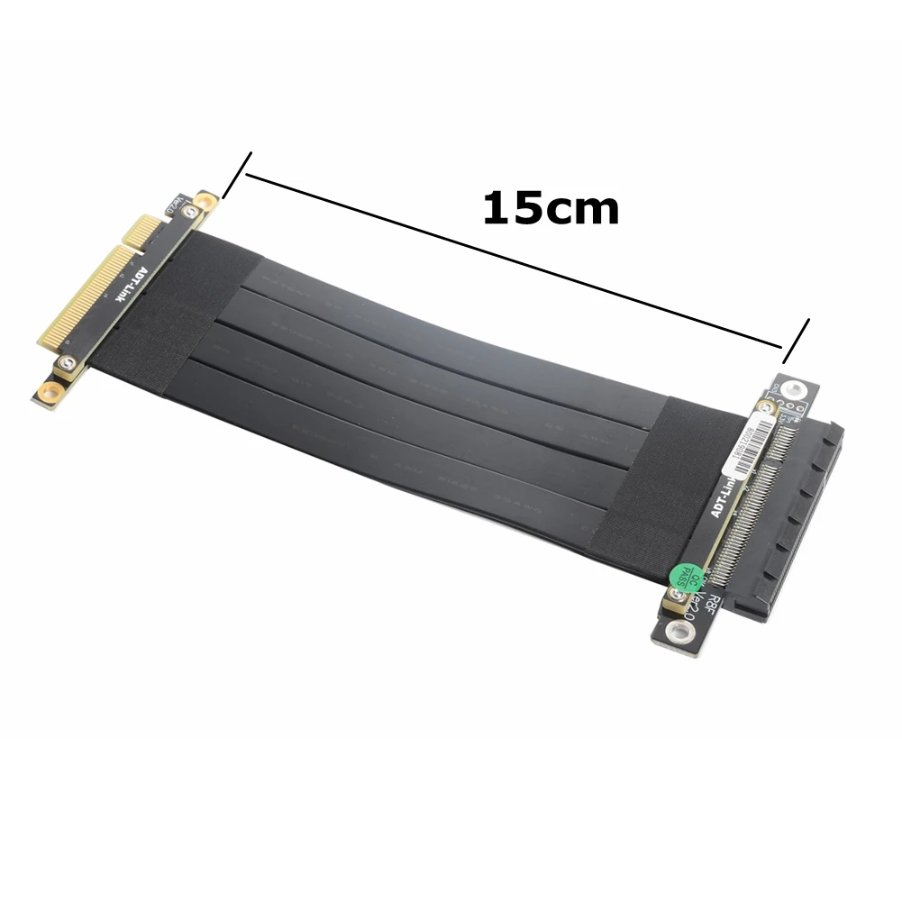 PCI-E x8 To x8 Turn 180 Degree Flat Mount Extension Cable PCI Express 3.0 8x Riser Extender GPU 1U 2U Server Graphics Video Card