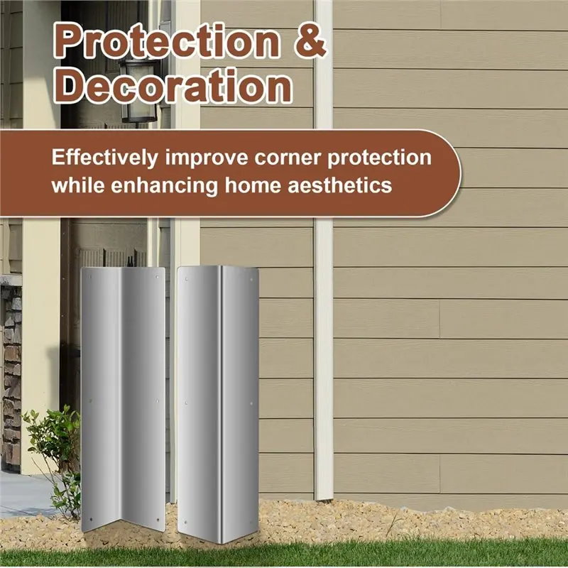 HRBAJ-معدن للفينيل Siding 89 ° واقيات زوايا من الفولاذ المقاوم للصدأ مكونة من قطعتين من شريط إزالة الأعشاب الضارة #2