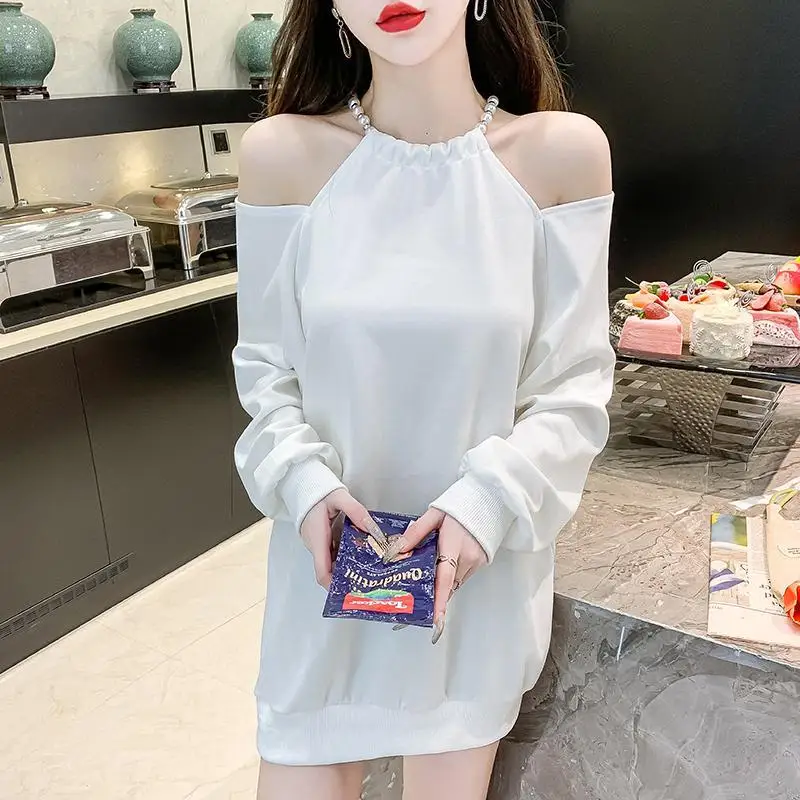 

Толстовки женские, одежда больших размеров, женские повседневные дизайнерские толстовки в американском стиле, женские упрощенные однотонные с круглым вырезом