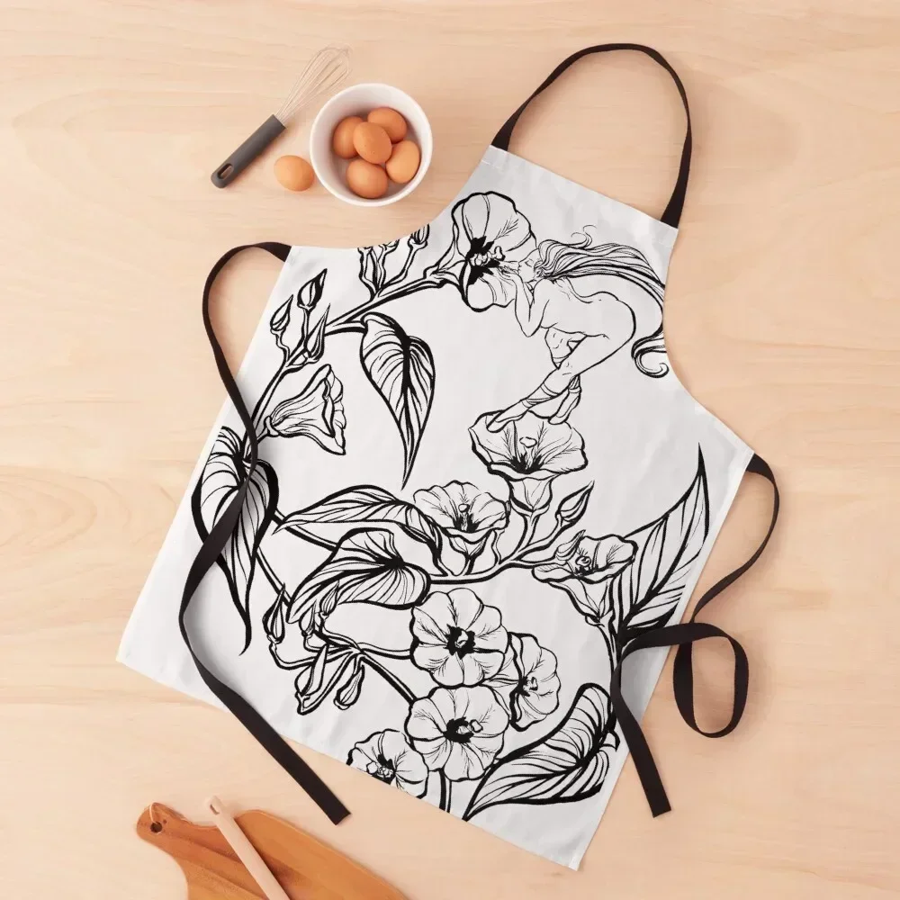 

Morning Glory, Turbina corymbosa Apron For Nail Stylist Kitchen Things For Home Korean Cute Kitchen Accessories Apron
