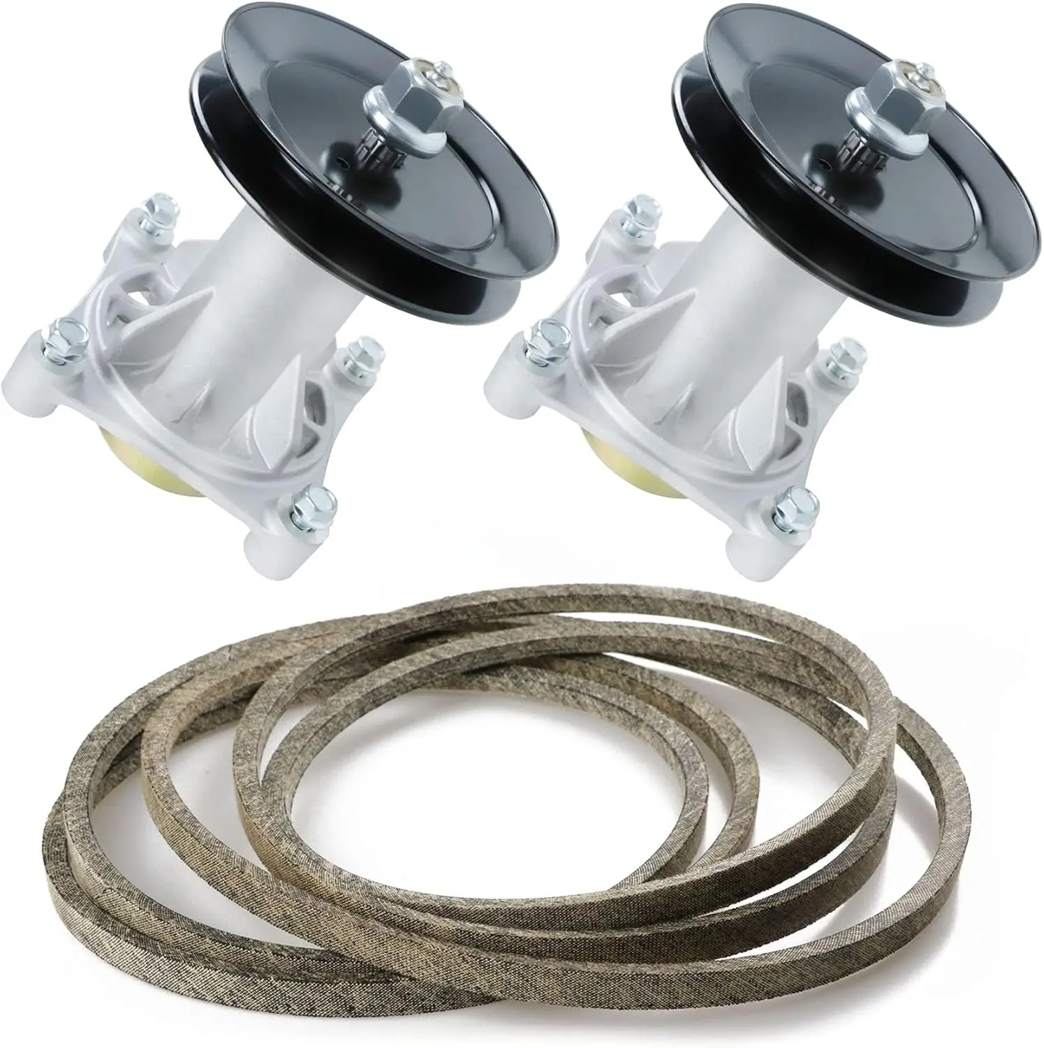 

46" Deck Mower Rebuild Kit with Spindles, Pulleys, and Belt for Riding Lawn Tractors