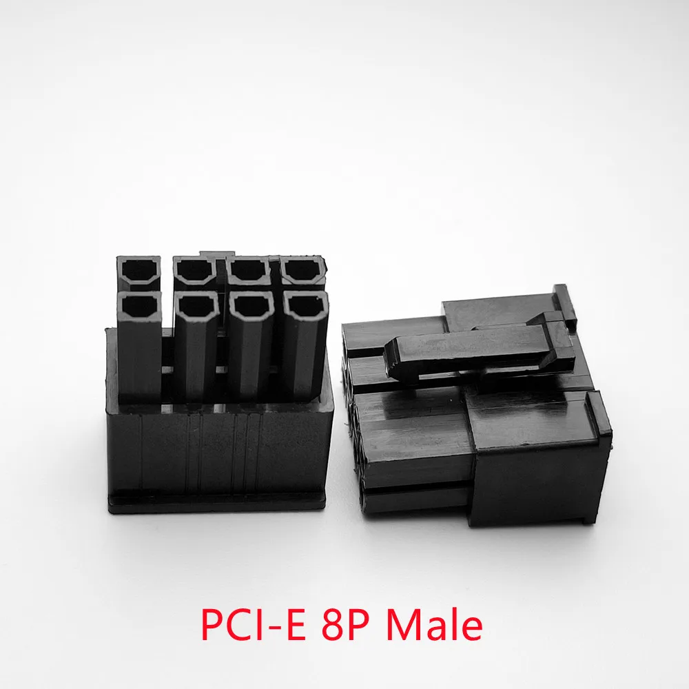 30PCS/1LOT 4.2mm Black 8P 8PIN Male for PC Computer ATX Graphics Card GPU PCI-E PCIe Power Connector Plastic Shell Housing