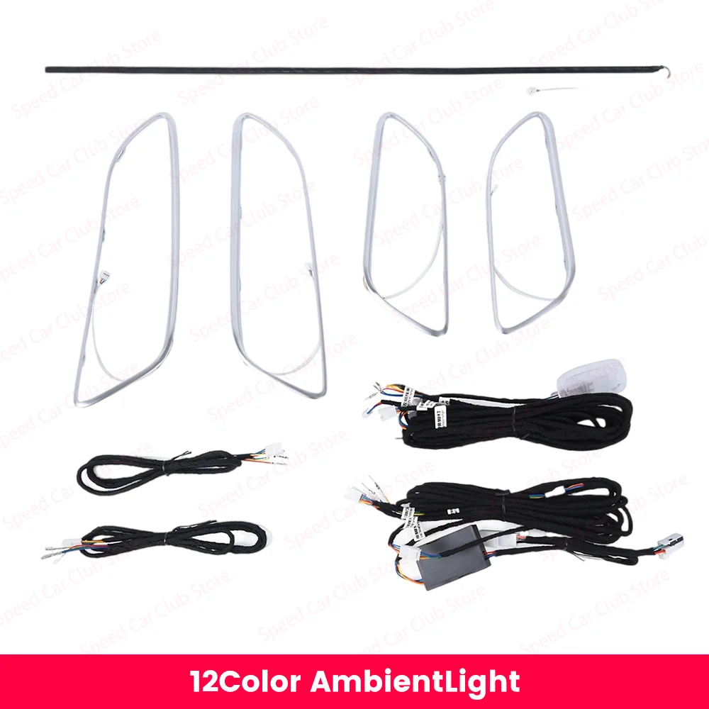 12/256 Colour LED Ambient Lights For Mercedes-Benz A/CLA/GLA W176 W117 W156 A45 CLA45 Car Air Vents Turbine Nozzle Decorate Lamp