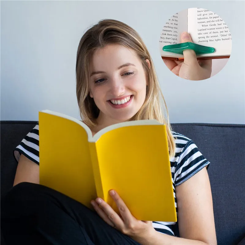 EZONE-soporte para abrir libros, accesorio de resina para leer páginas de pulgar, accesorios para libros