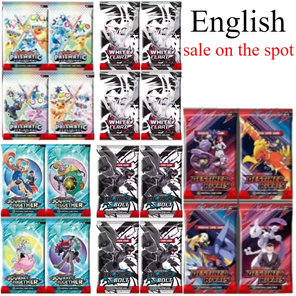 1 Pokemon-Karte mit weißem Bolzen, weißes Flare, geprüfte Rivalen, prismatische Entwicklungen, Scarlet Violet 151, englische Booster-Kampftransaktion