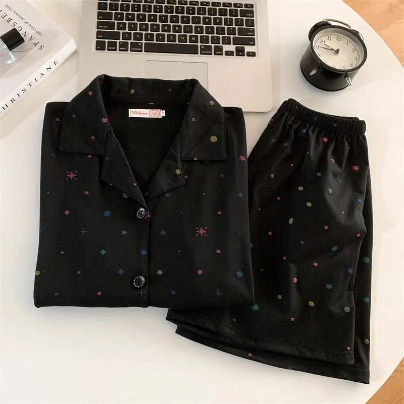 

2025 New Sweet Star Printed Pajamas Women's Summer Comfortable ort Sve orts Home Clothes Outdoor Wearable Spwear