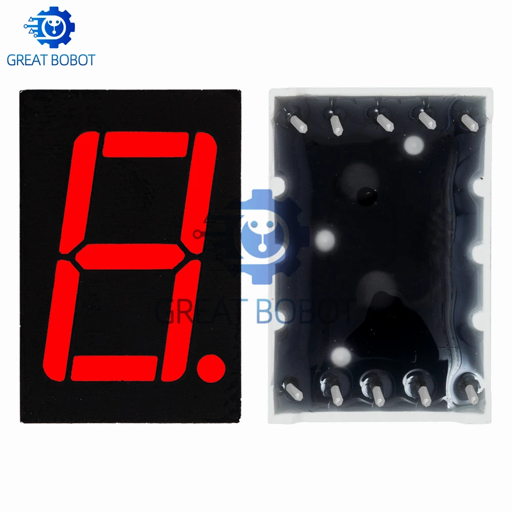 1~10 sztuk, 0,56-calowy, 1-cyfrowy, 4-bitowy, 7-segmentowy wyświetlacz cyfrowy: czerwona dioda LED, wspólna katoda. — zdjęcie produktu 5