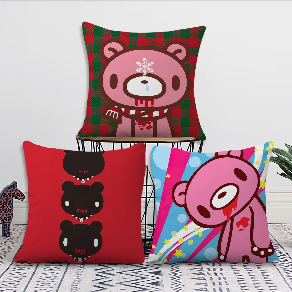 Cartoon G-Gloomy Bear cushion cover Living Room Accent Couch Back Support Square Lounge Restful Nap Companion Pillow Case