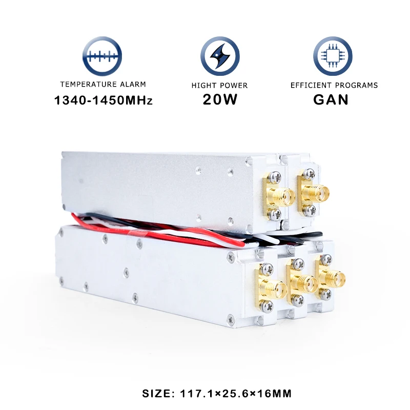 20w 1340-1450MHz 1.3G anty FPV moduł dron UAV C-UAS moduł RF System anty zagłuszania Gps wzmacniacz mocy Autel Mavic 3 licznik