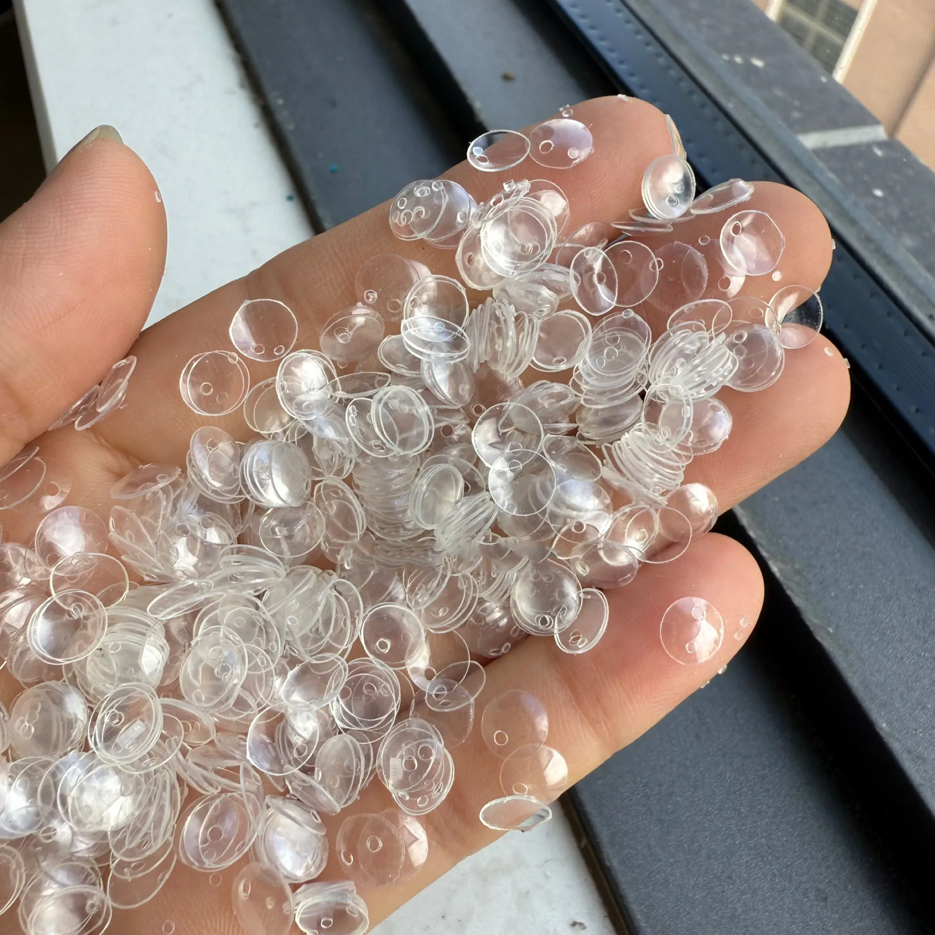 50g 6mm 8mm 10mm 12mm DIY Petal Jewelry Sew Decor Material Round Concave Bowl Shape Transparent Sequins