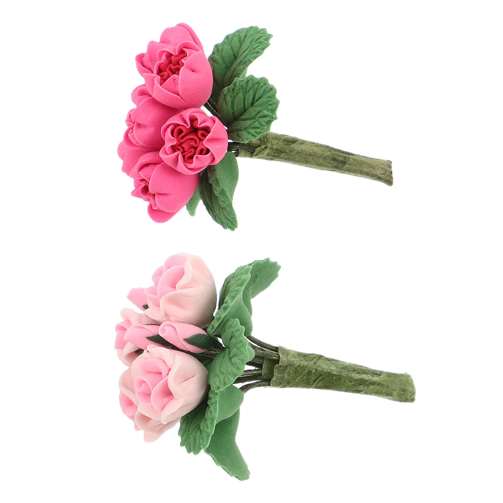 

2Pcs Mini Flower Arrangement Tiny Fake Flower Ornament for Dollhouse Home Decor Micro Landscape Miniatures Dollhouse Accessories