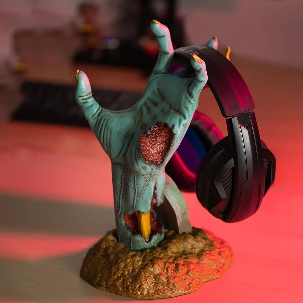 Zombie Hand Model Game Controller Houder Hars Gaming Koptelefoon Ondersteuning Stand Bureau Ruimtebesparend Display Rack voor PS4/Schakelaar/PS5