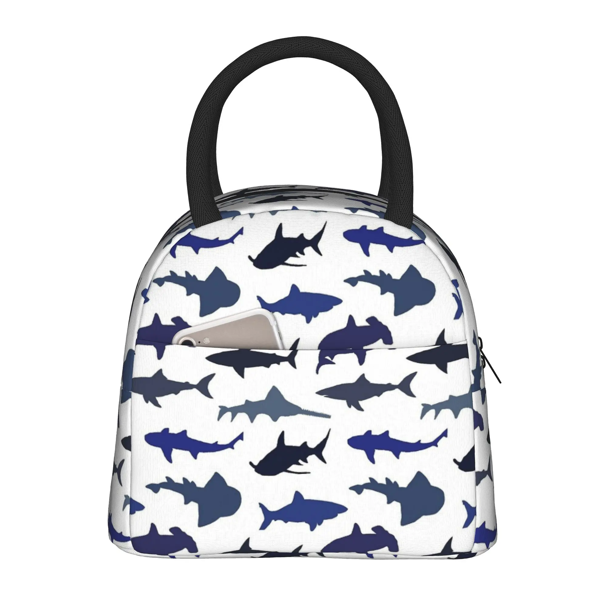 Shark Insulated Lunch Bags Leakproof Starry Whale Sharks Lunch Container Cooler Bag Tote Lunch Box School  Outdoor Girl Boy