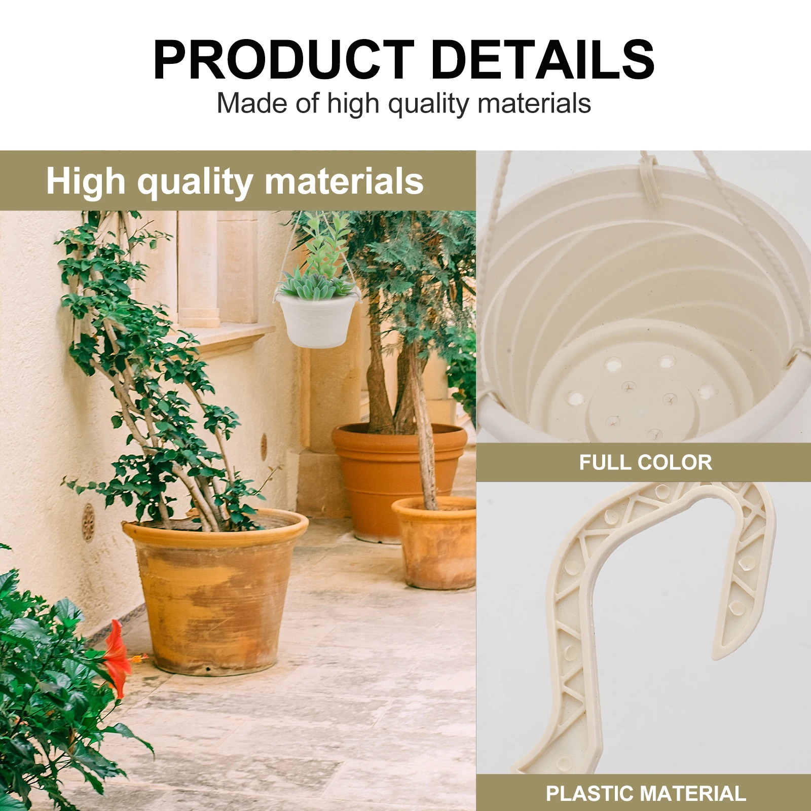 

4pcs Hanging Flower Pot Chlorophytum Planter Plastic Vase Plant Container Balcony Study Garden Display Home Decor