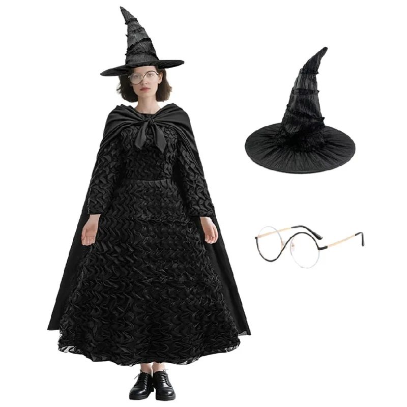 

Halloween Cosplay Costume Adult Costume Kids Wicked Witch Black Princess Dress Carnival Mother And Daughter Matching Look