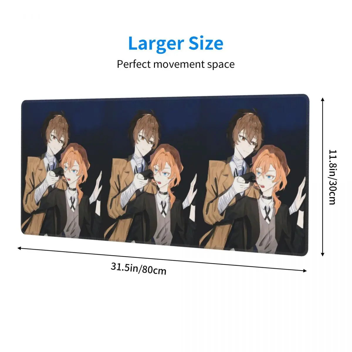 Bungou Stray Dogs Wan Anime Dazai And Chuuya Large Mouse Pad Computer Keyboard Mouse Mat Gamer PC Laptop Desk Mat Table Mats