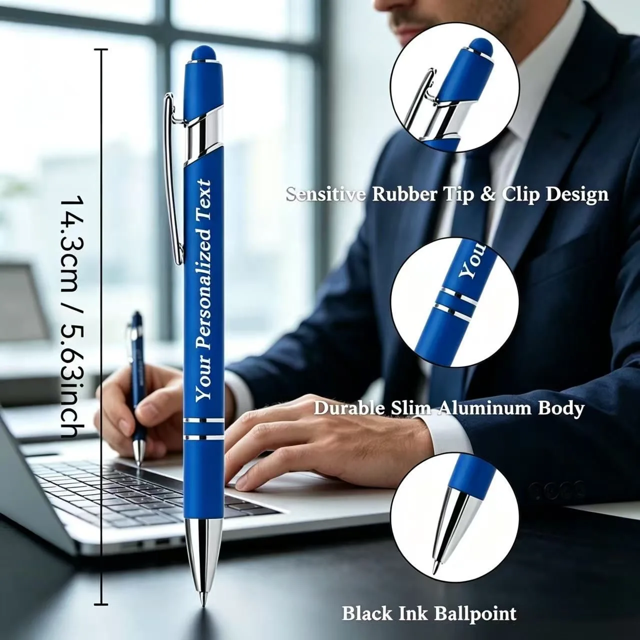 50 PCS Customized Ballpoint Pens Sets Featuring Engraved Logos on Metal Pens Perfect for Graduation Season Various Holiday Gifts