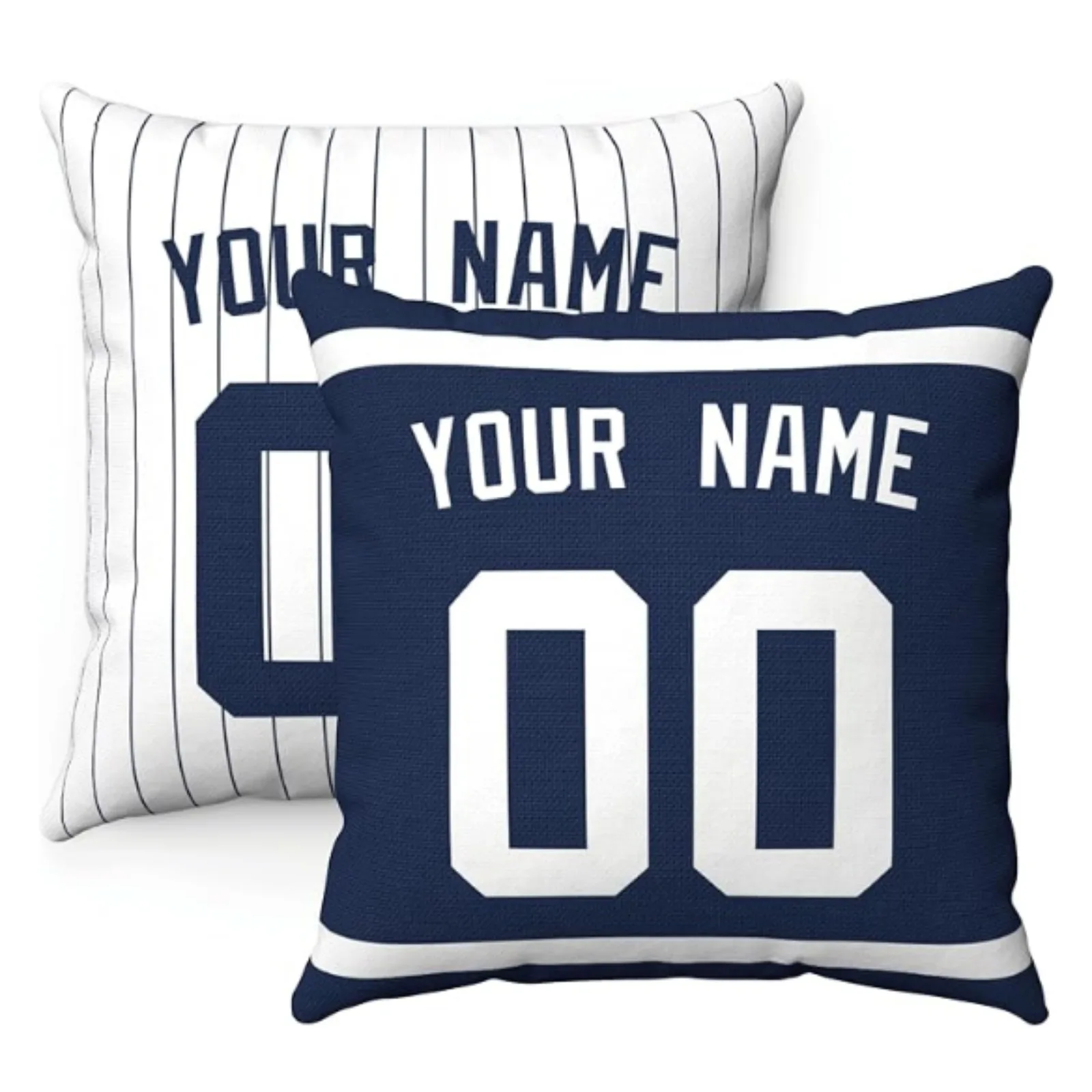 

Personalized Sports Throw Pillow Cover Décor with Number and Name for Home Decor