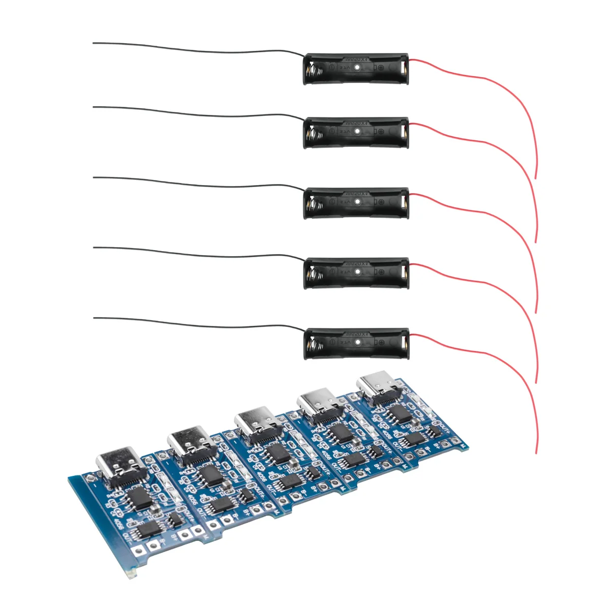 Módulo de carga TP4056 tipo C, placa de carga de batería de litio USB, BMS 5V, 1A, protección de módulo de carga micro-usb de iones de litio