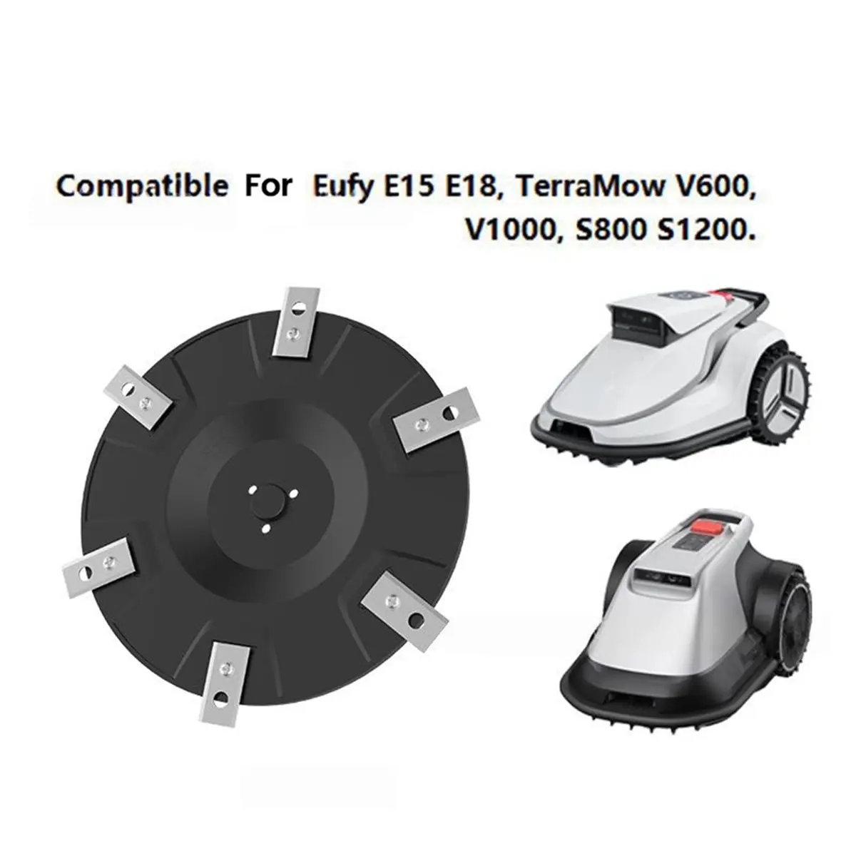 Best of 2026 Blade Discs + 6pcs Replacement Blades for E15 E18/ TerraMow V600 V1000 S800 S1200 Lawn Mower Robot Blade Disc