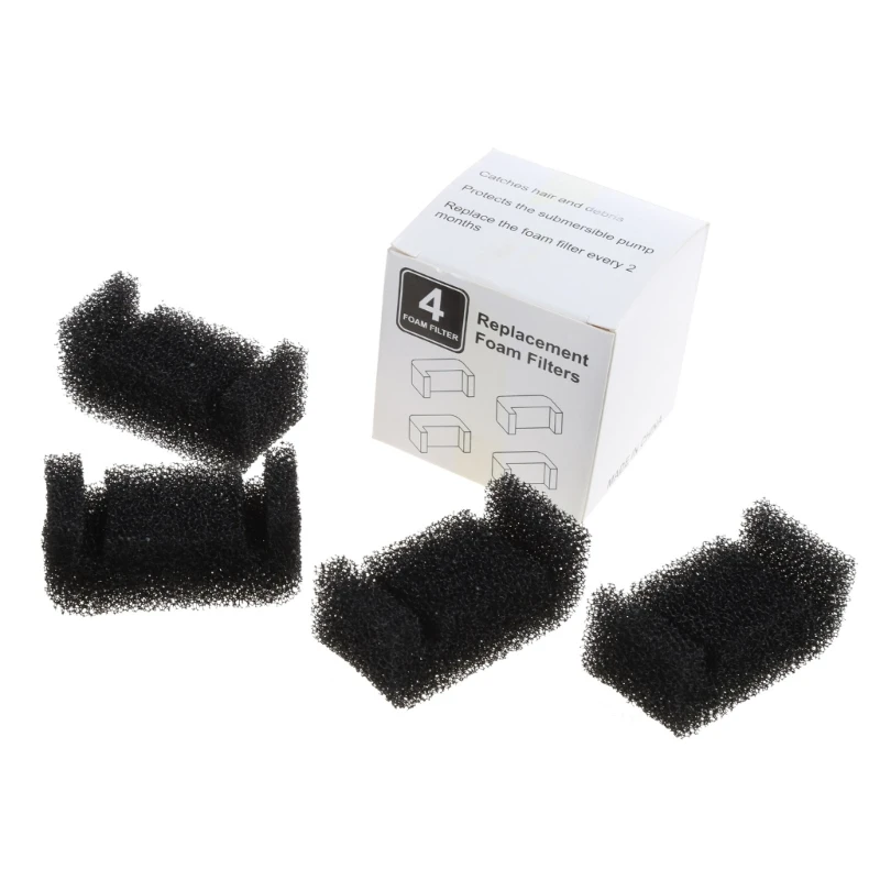 4-Pack Sponge Filters for Cat Fountain Replacement Foam Filter Pre Filter Foams for Pet Dog Drinking Fountains