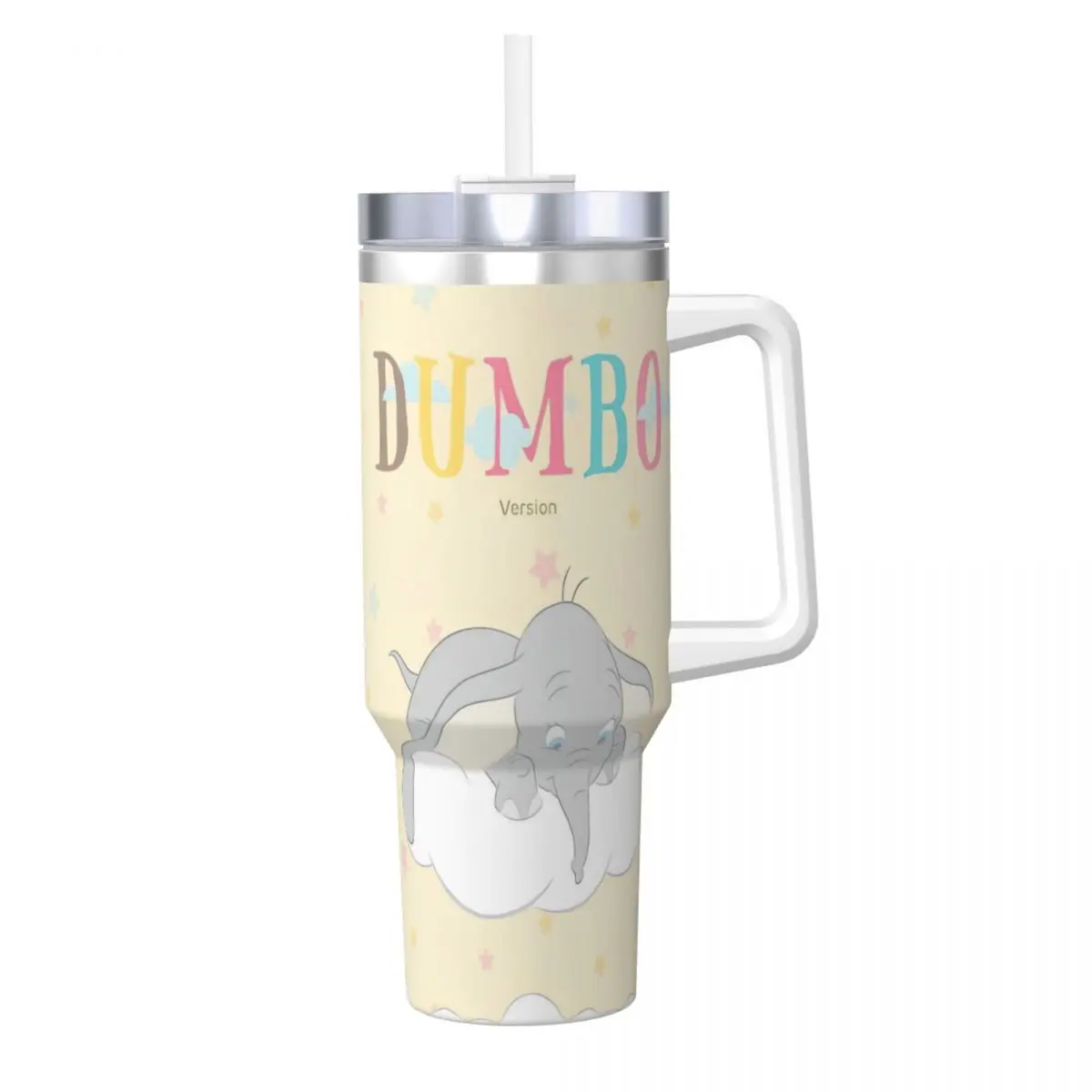 

Dumbo Stainless Steel Tumbler Movie Travel Mugs Cup Large Thermal Mug Portable Cold and Hot Milk Tea Water Bottle