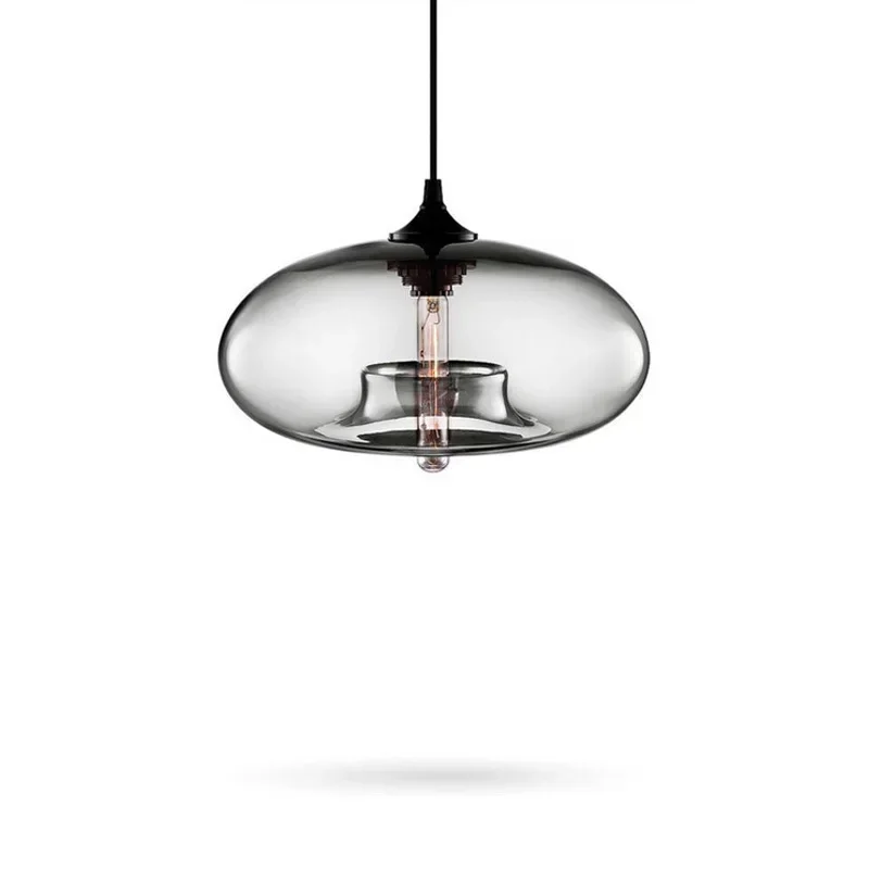 Lampe suspendue en verre au design moderne, luminaire décoratif d'intérieur, idéal pour une salle à manger, une chambre à coucher, une cuisine, un bar ou un restaurant