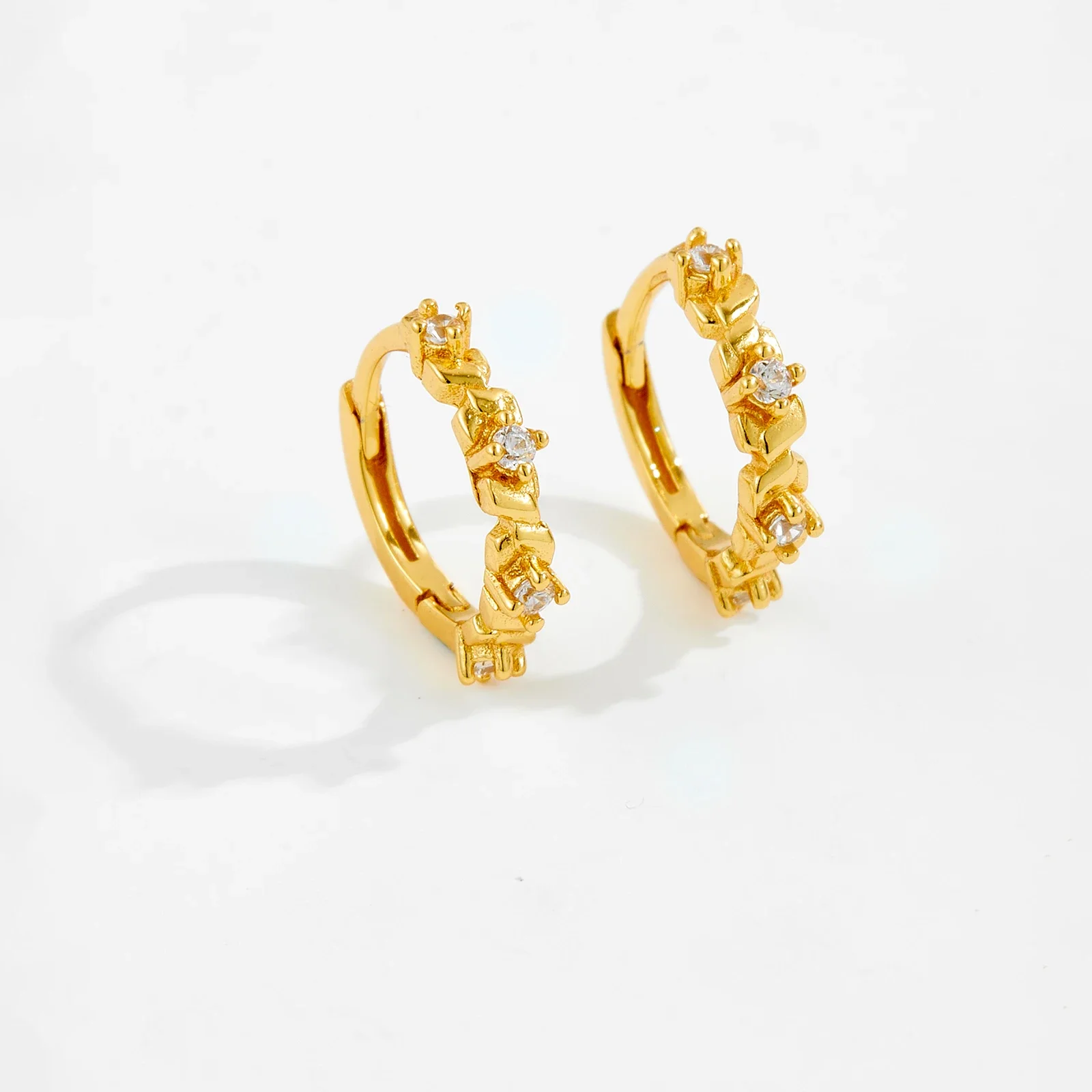 KIKICHICC Women 925 Sterling Silver Irregular Climber CZ Zircon Hoop Earring Huggies 2025 Fashion Luxury Shiny Jewelry Gift
