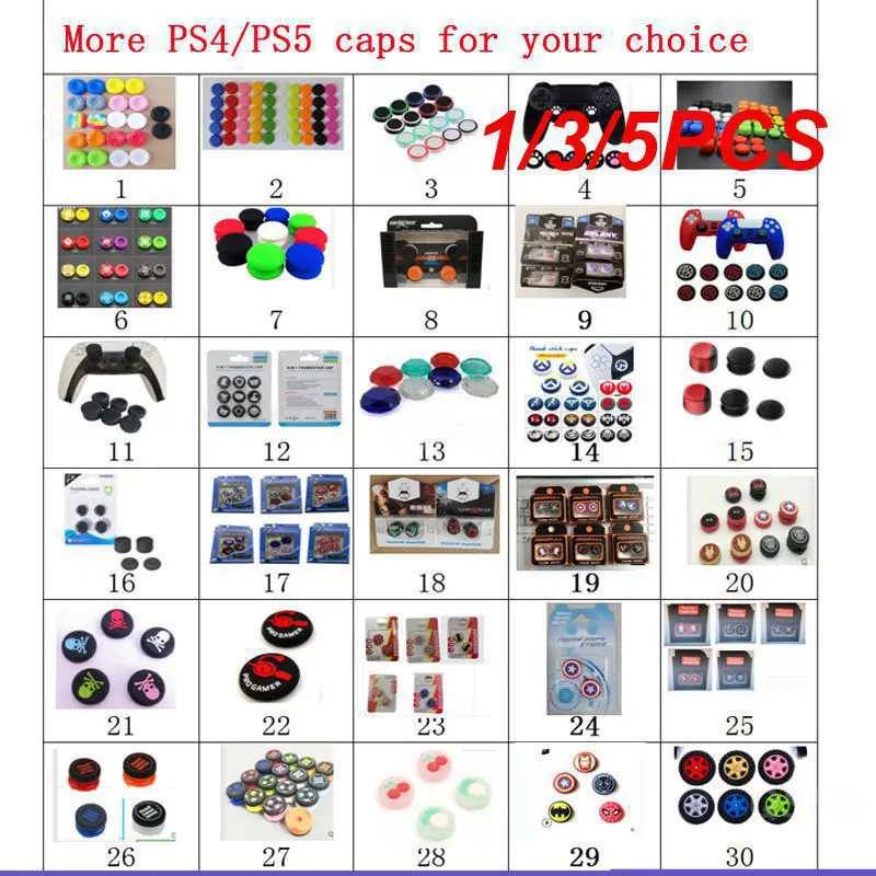 Tampa protetora de silicone Gamepad Rocker, antiderrapante para Handle Rocker, Fino, Universal, Ps5, 1 Pc, 3 Pcs, 5Pcs