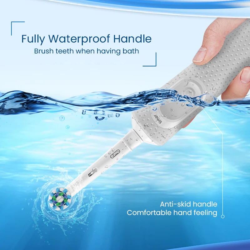 Oral B Electric Toothbrush D100 Rotating and Vibrating Rechargeable Toothbrush for Adults Oral Care 8 Gift Brush Heads Free