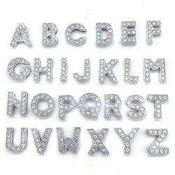 Shinning Letters Alphabets Shoe Charms for Women Girls Shoe Decorations Pins Lady Style Accessories Clog Buckles