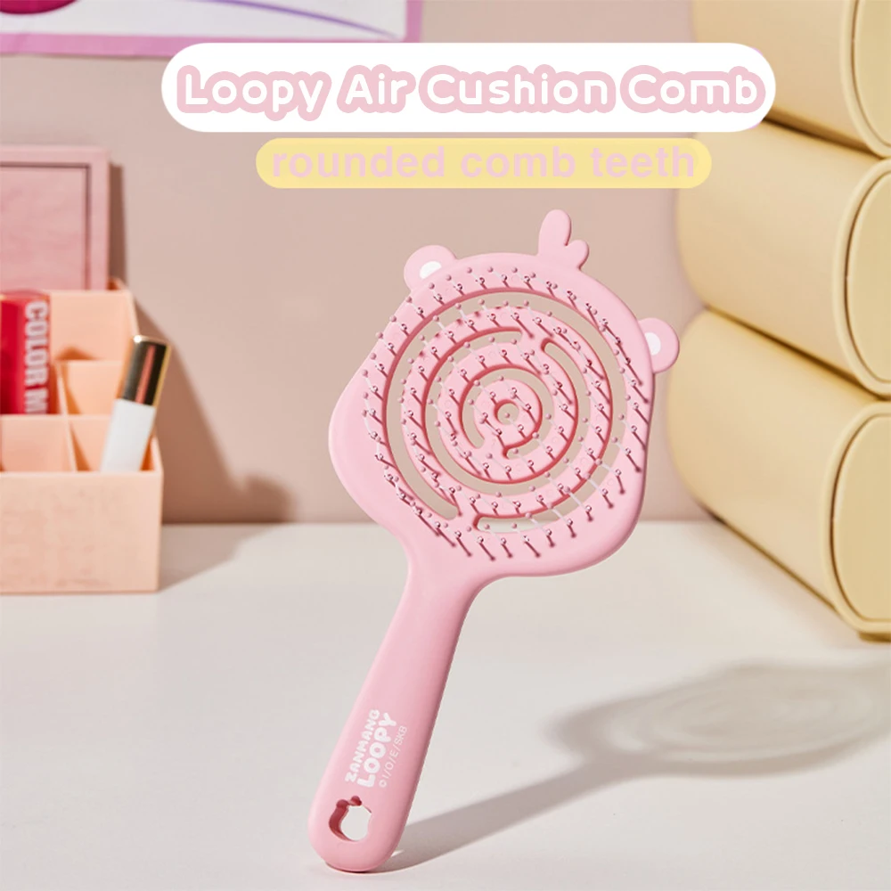 

Genuine Kawaii Loopy Comb Cartoon Pink Girl Heart Portable Air Cushion Combs Gifts for Girls