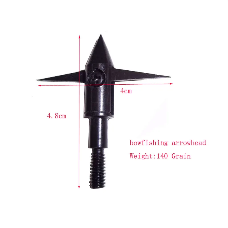 3Pcs Fish Hunting Broadhead Steel Shooting Arrowhead 140Gr Archery Arrow Head Hunting Beast Arrow Head Fishing Accessory