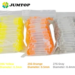 JUMTOP 100Pcs Dental Endo Irrigation Needle Tip Root Canal Lateral Rinsing Needles Single Side Opening Washing Needle