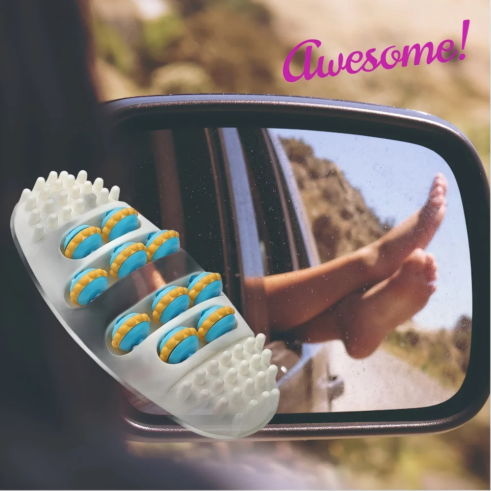 

Foot Massager Roller Feet Acupressure Point Massage Plantar Fasciitis Pain Relief Relax Roller Trigger Point Reflexology Tool