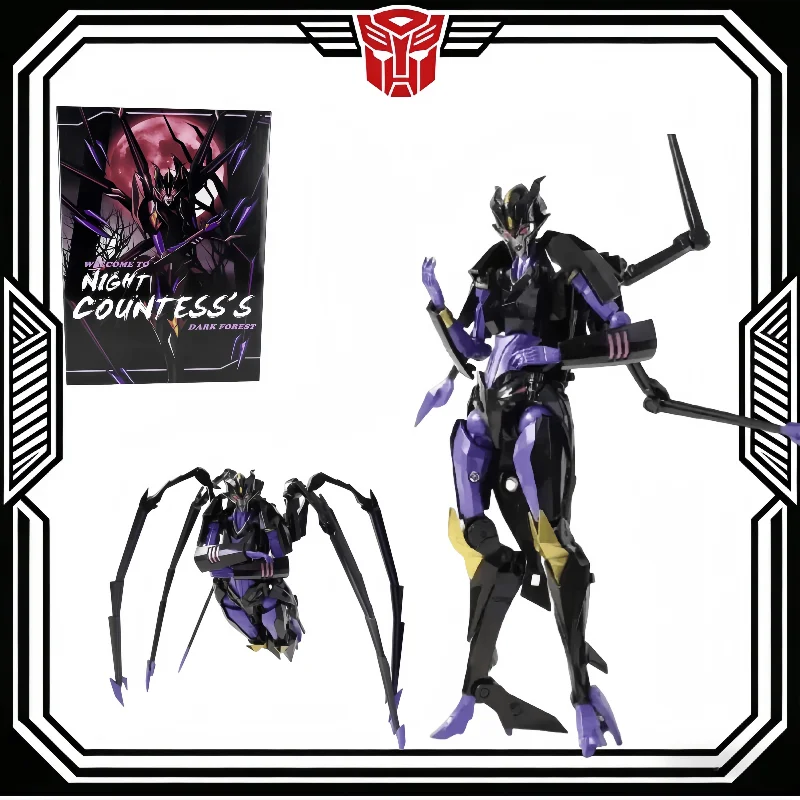 

APC Transformation TFP Arachnid Night Countess's Dark Forest Toys Three Forms Spider Helicopter 18CM Action Figure with Box