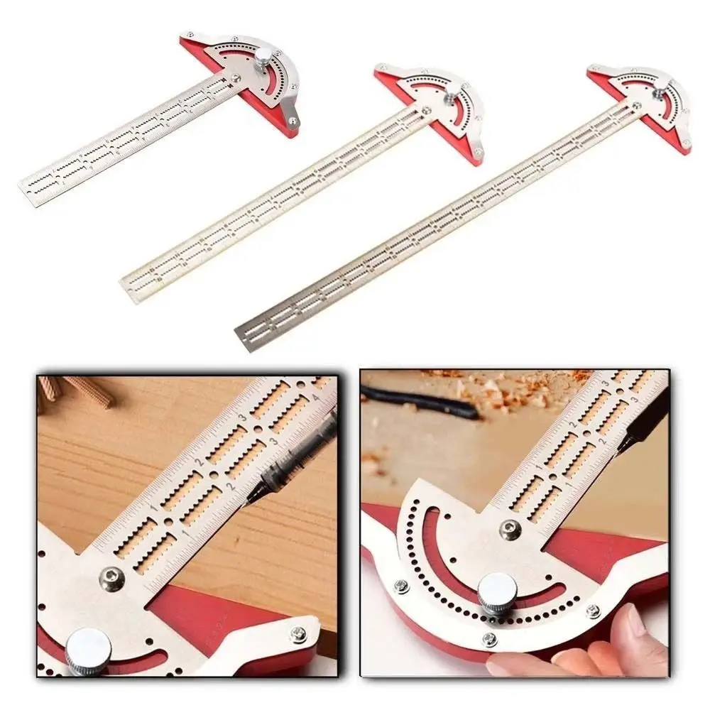 

Portable Accurate Woodworkers Edge Rule Stainless Steel Marking Tool Angle Ruler Durable 0-70 Degrees Scale Ruler