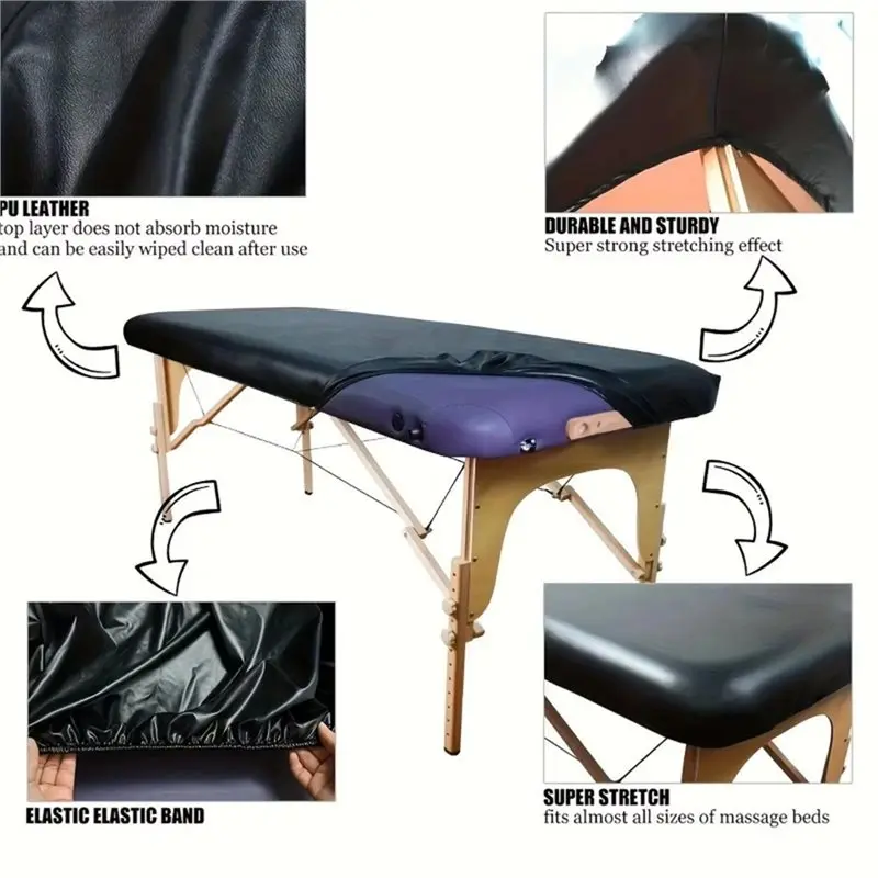 AT19-غطاء سرير التدليك لصالون التجميل بولي Leather الجلود المجهزة حصيرة غطاء طاولة التدليك ورقة عيادة التدريب المنزلي المهنية #6