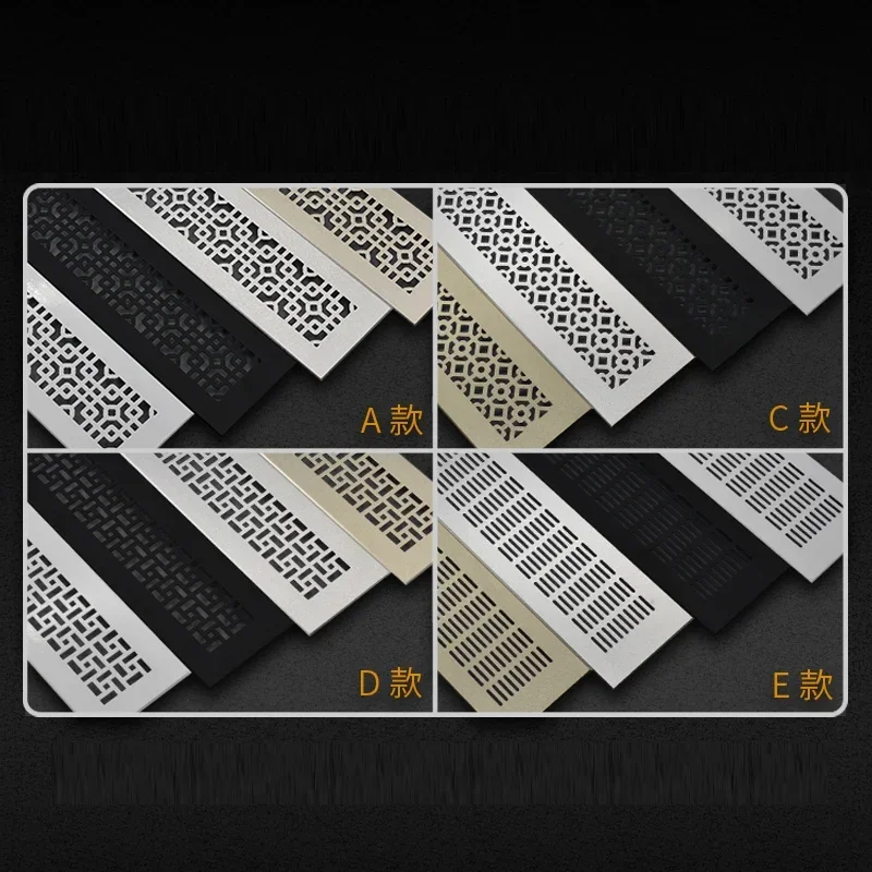 100mm Wide Square Rectangle Aluminum Air Vent Grille Ventilator Cover Air Conditioner Closet Shoe Cabinet