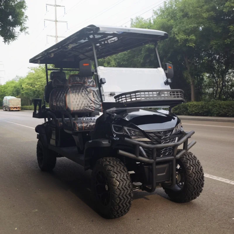 

4+2 6 Seater Sightseeing Car Long Durability Low Noise Lead-Acid Battery And Lithium Battery Optional Powered Electric Golf Cart