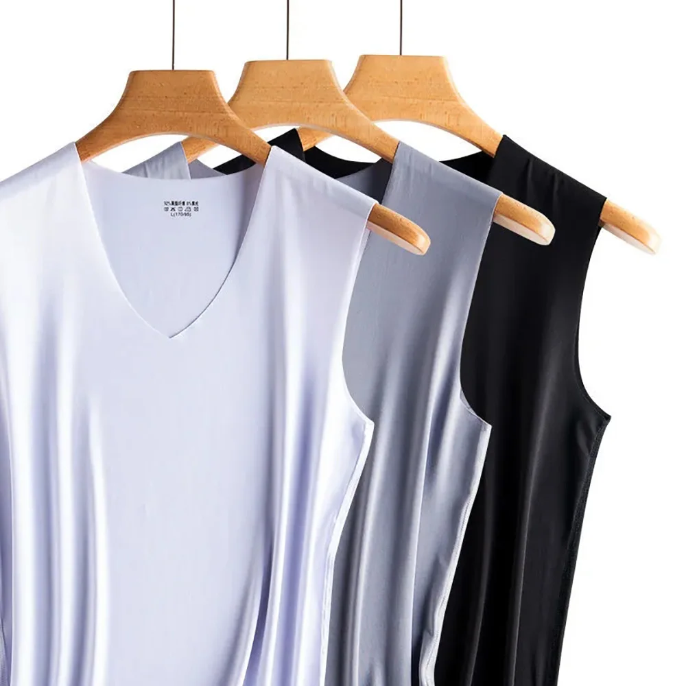 Nice Seamless Man Men Man's Vest Summer Men's Sports Large Size Quick-drying New Sleeveless Tank Top Stretch Bottoming Slim Fit