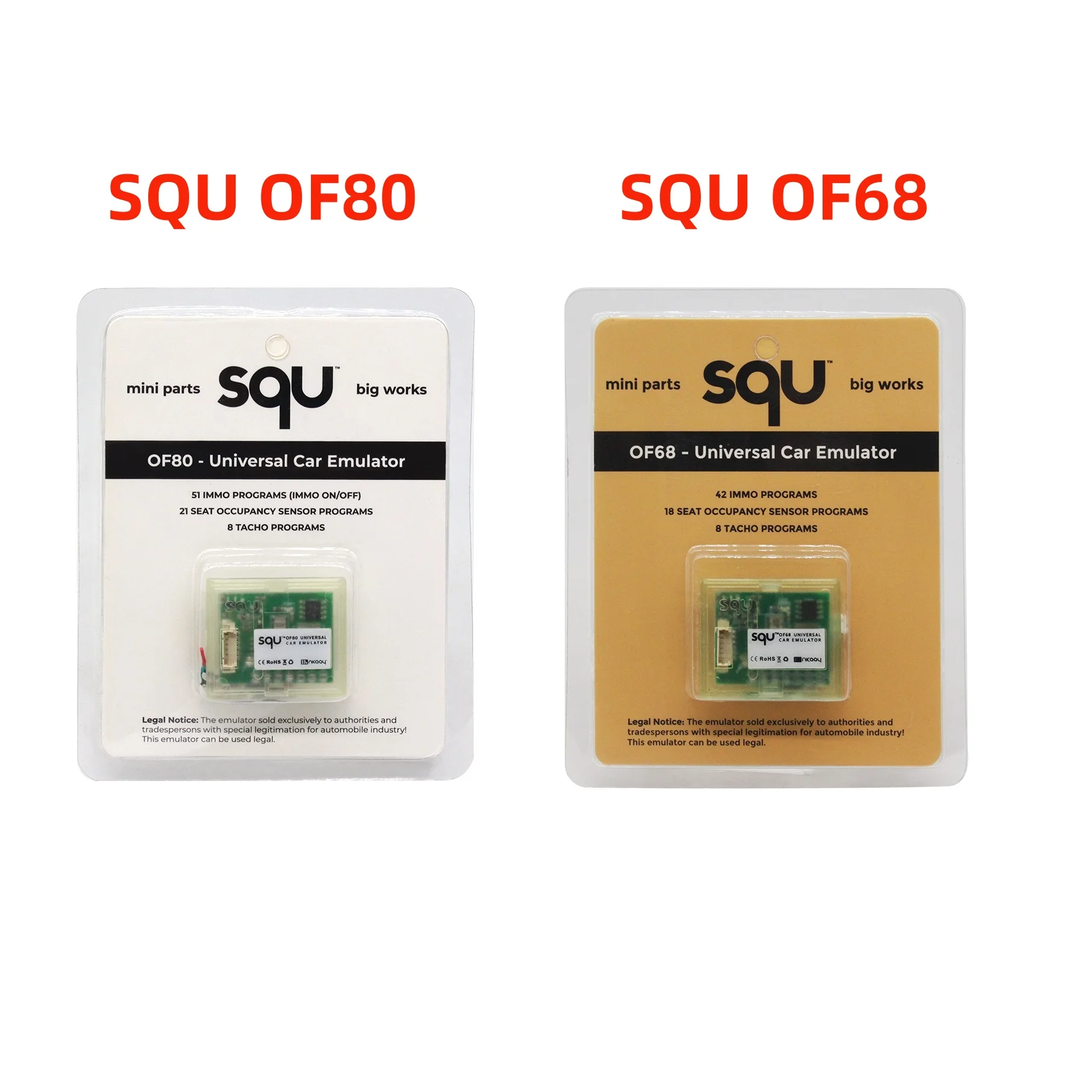 SQU OF68 SQU OF80 Universal Car Emulator Signal Reset Immo Programs Place ESL Diagnostic Seat Occupancy Sensor Tool