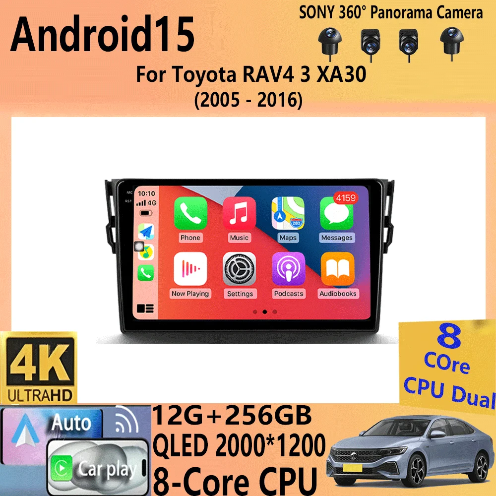 

Android 15 Car Radio For Toyota RAV4 3 XA30 2005 - 2016 Multimedia Video Player Navigation stereo GPS No 2din 2 din dvd