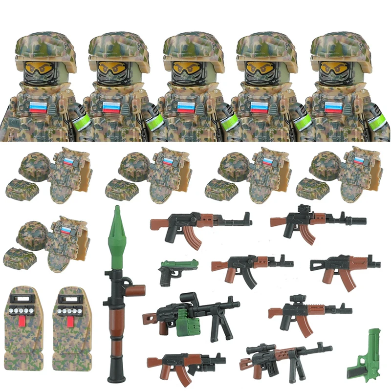 Amerika Armee Kampfuniform Spezialeinheiten Figuren Bausteine Stadt US Special Air Service Soldat Militär Waffen Spielzeug