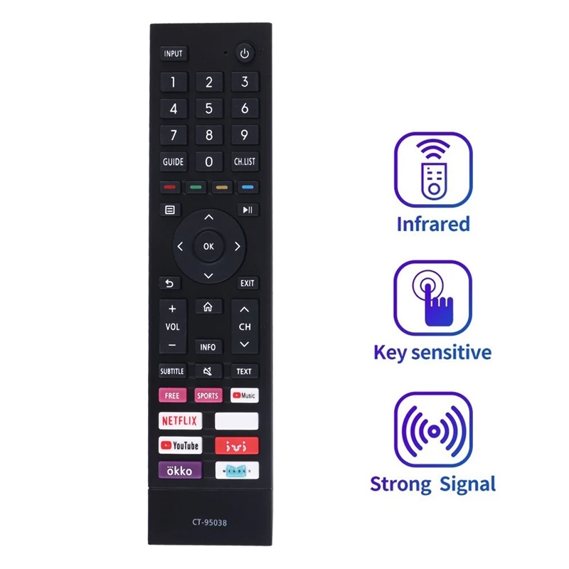 Y47A CT-95038 Remote Control Replacement for Toshiba TV Remote Control