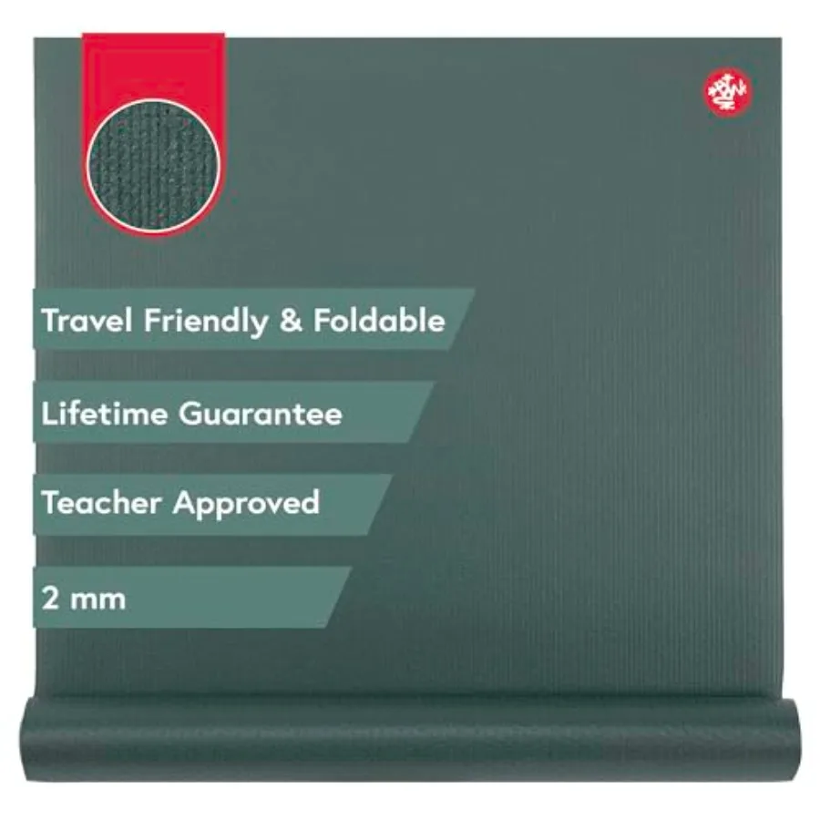 

Коврик для йоги PRO Travel - толщина 2 мм, складной, удобный для путешествий, долговечный, одобрен учителями, гигиеничная конструкция