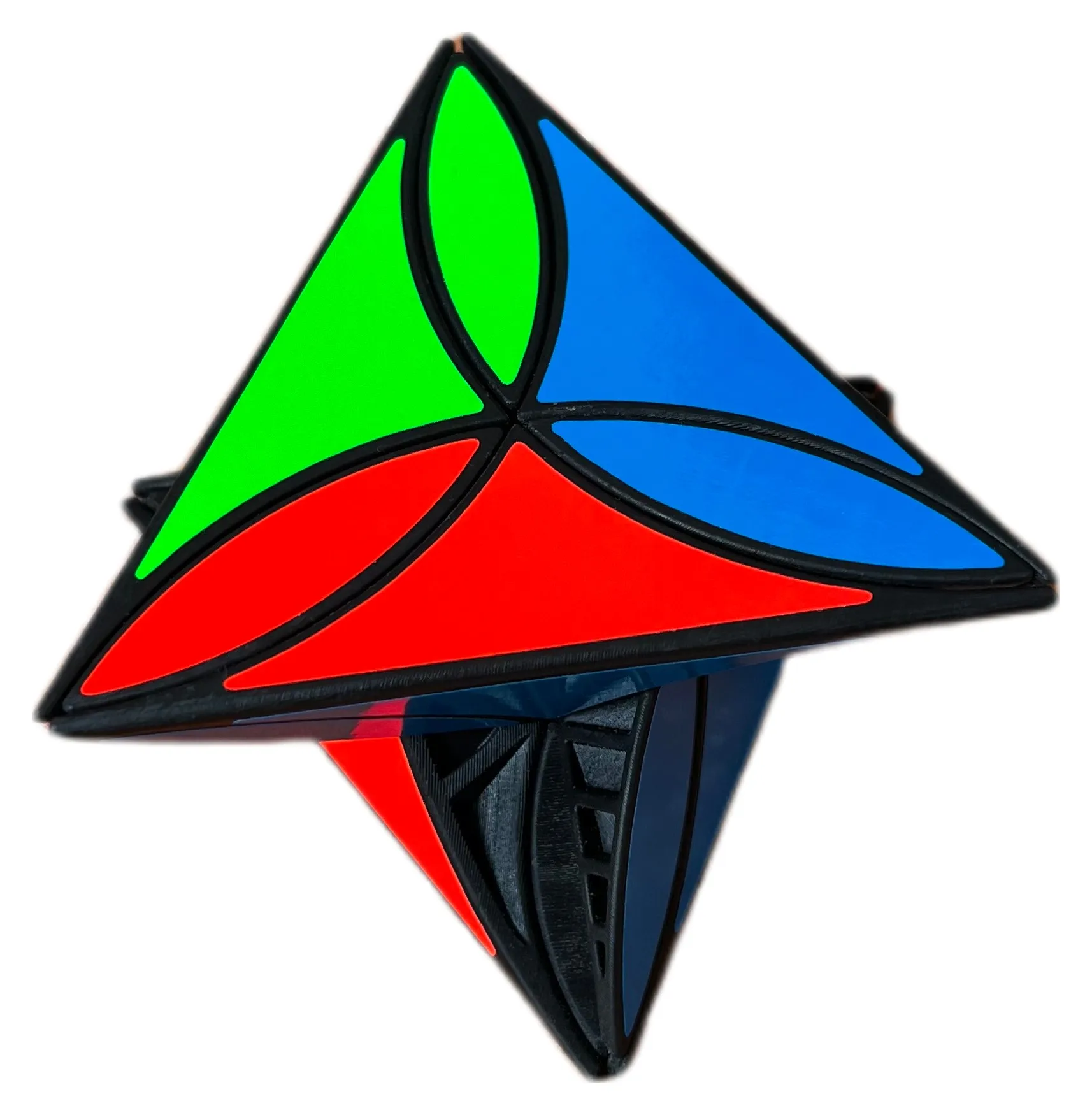 AJ Clover Pyramid Magic Cube Speed Puzzle Games Fidget Toys Gifts AJ Clover Pyramid Cube Clover Pyramid