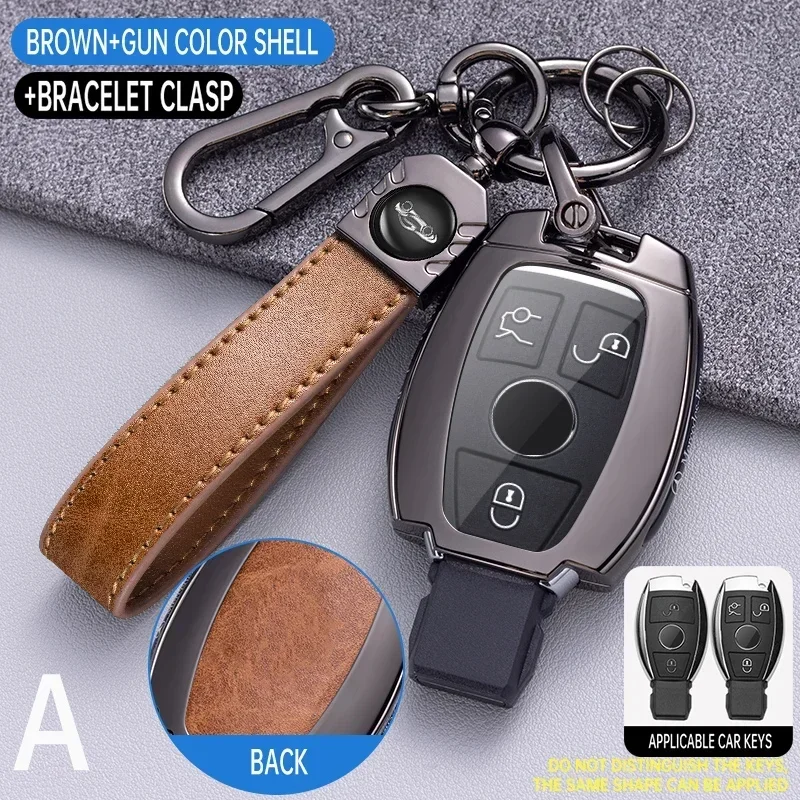 

For Mercedes-Benz W204 W205 W212 C207 W221 W176 W246 W463 X156 W166 C117 W218 X156 X253 X204 Carbon Fiber Car Key Fob Case Cover