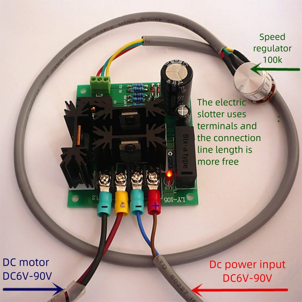 DC6-90V Motor Drive Module PWM DC Motor Stepless Speed Controller 1000W Max Motor Speed Control Board with Power Indicator Light