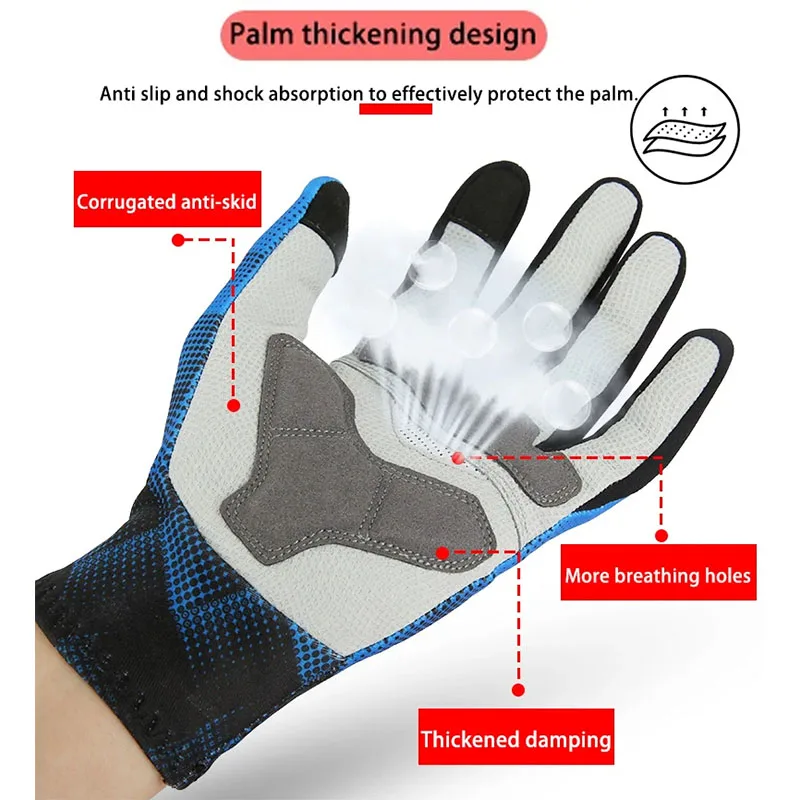 GIYO Cycling Gloves Fleece Winter Sport Full Finger Mittens Touch Screen Glove Anti Slip Full Finger Mittens Bike Equipment